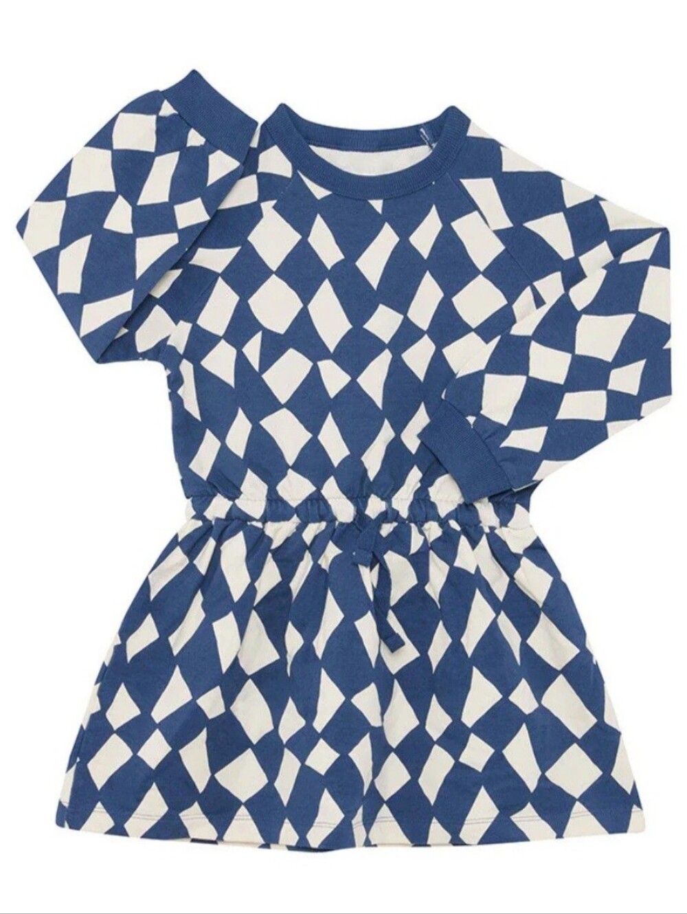 Bonds Girls Navy and White Geometric Knit Dress 4